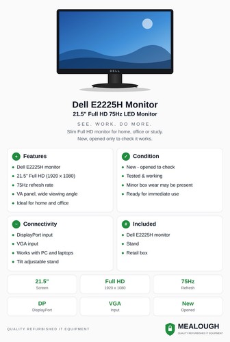 Dell p2225h full hd - p2225h, 22"